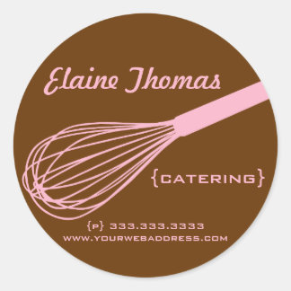 Catering Whisk Stickers Roze & Bruin