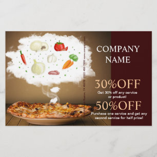 cateringdienst deli shop Italiaanse pizza Flyer