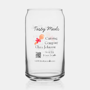 Cateringdiensten voegen naam toe QR code website b Blikvorm Glas