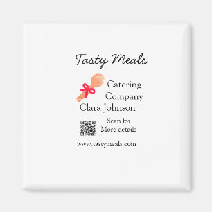 Cateringdiensten voegen naam toe QR code website b Magneet