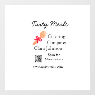 Cateringdiensten voegen naam toe QR code website b Raamsticker