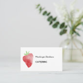 Cateringdiensten voor de Waterverf van aardbeien Visitekaartje (Staand voorkant)