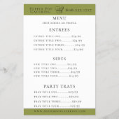 Cateringmenu Flyer Chef Hoed (Voorkant)