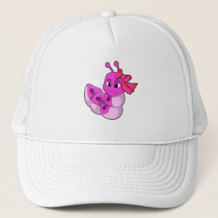 Caterpijler als meisje met lintje trucker pet