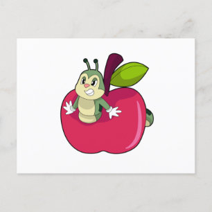 Caterpijler Apple Briefkaart