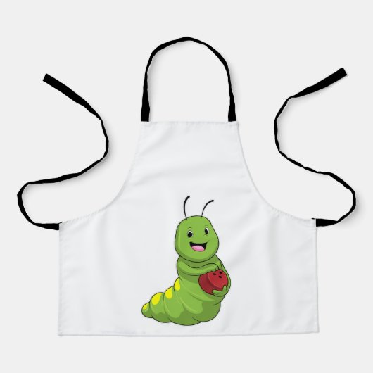 Caterpilaar bij Bowling met Bowling ball Schort (Voorkant)