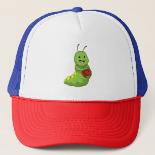 Caterpilaar bij Bowling met Bowling ball Trucker Pet