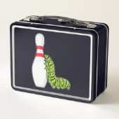 Caterpilaar bij Bowling met Bowling pin (Achterkant)