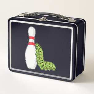 Caterpilaar bij Bowling met Bowling pin