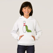 Caterpilaar bij Bowling met Bowling pin (Voorkant volledig)