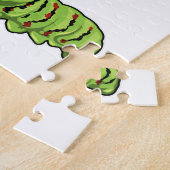 Caterpilaar bij Bowling met Bowling pin Legpuzzel (Zijkant)