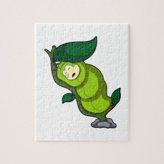 Caterpilaar bij slaapstand met lef legpuzzel (Verticaal)