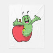Caterpilaar met Apple Fleece Deken (Voorkant)