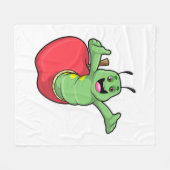 Caterpilaar met Apple Fleece Deken (Voorkant (Horizontaal))