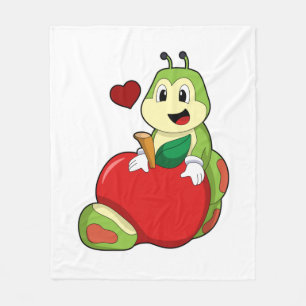 Caterpilaar met Apple Fleece Deken
