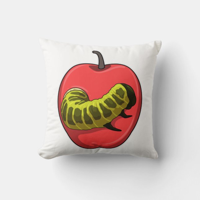 Caterpilaar met Apple Kussen (Voorkant)