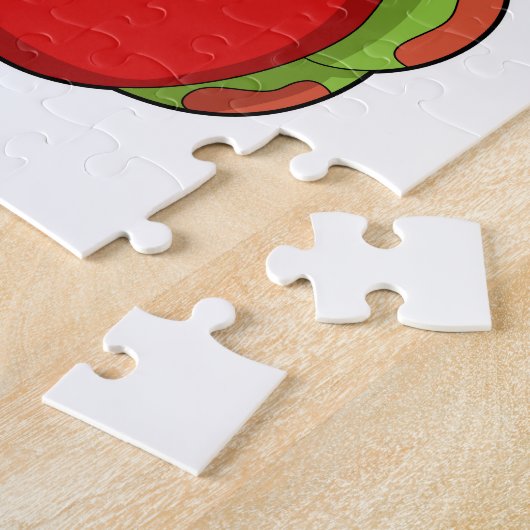 Caterpilaar met Apple Legpuzzel (Zijkant)