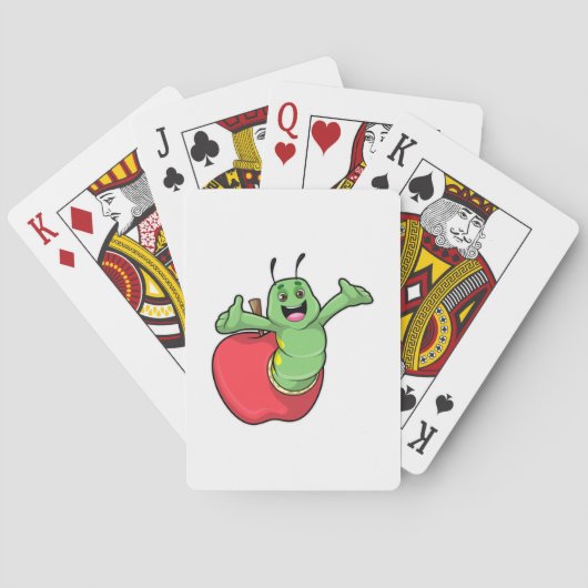 Caterpilaar met Apple Pokerkaarten (Achterkant)