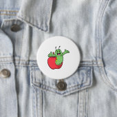 Caterpilaar met Apple Ronde Button 7,6 Cm (In situ)
