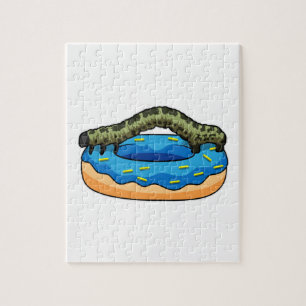 Caterpilaar met Donut Legpuzzel