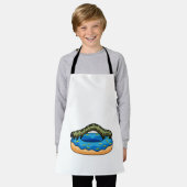 Caterpilaar met Donut Schort (Gedragen)