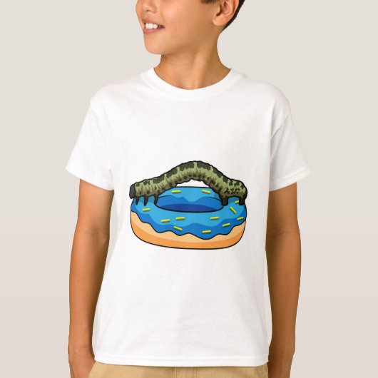 Caterpilaar met Donut T-shirt (Voorkant)