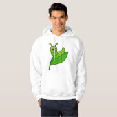 Caterpilaar met leder hoodie (Voorkant volledig)