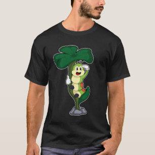 Caterpilaar met leder t-shirt