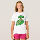 Caterpilaar met leder t-shirt (Voorkant volledig)