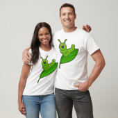 Caterpilaar met leder t-shirt (Unisex)
