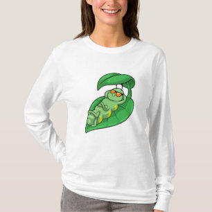 Caterpilaar met leder t-shirt