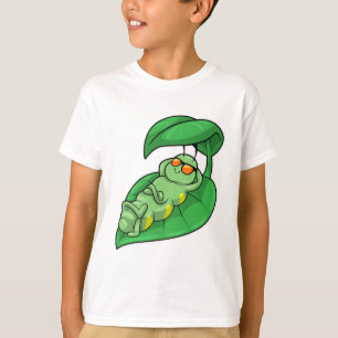 Caterpilaar met leder t-shirt