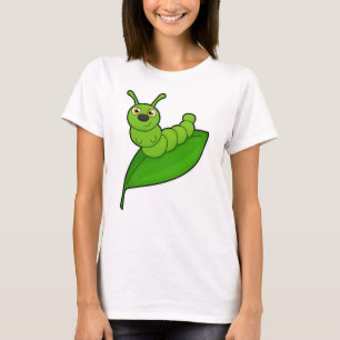 Caterpilaar met leder t-shirt