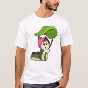 Caterpilaar met leder t-shirt
