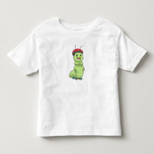 Caterpillar as Inline skater with Roller skates.pn Kinder Shirts