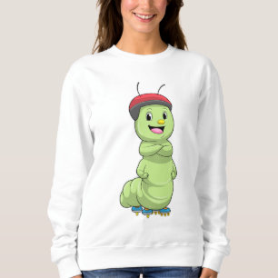 Caterpillar as Inline skater with Roller skates.pn Trui