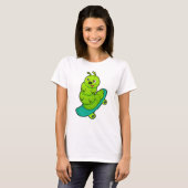 Caterpillar as Skater with Skateboard T-shirt (Voorkant volledig)