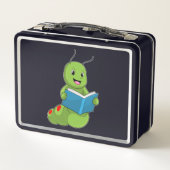 Caterpillar at Reading with Book (Achterkant)