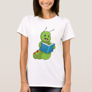 Caterpillar at Reading with Book T-shirt