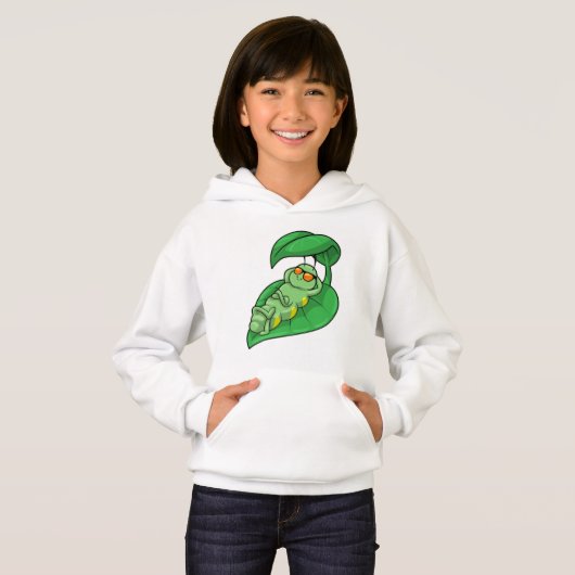 Caterpillar avec feuille (Devant entier)