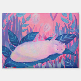 Caterpillar Cat Pink Purple Blue Fantasy Magneet