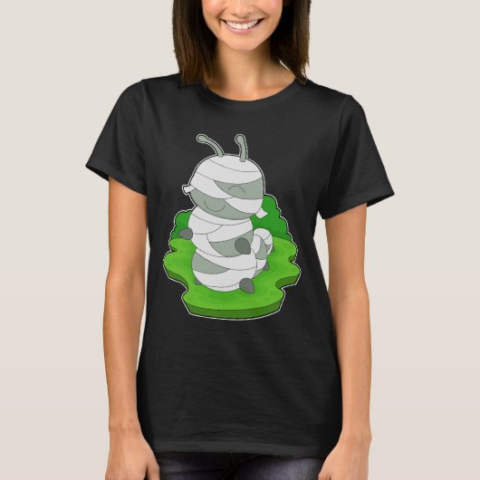 Caterpillar Halloween Mummy T-shirt (Voorkant)