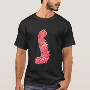 Caterpillar Hartjes Valentine S Dag Vlinder Liefhe T-shirt