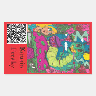 Caterpillar Hookah Rechthoekige Sticker