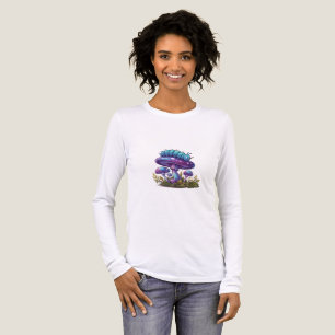 Caterpillar Paddenstoel Witte Lange Mouwen T-Shirt