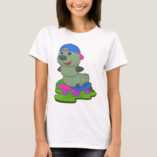 Caterpillar Skater Skateboard Sporten T-shirt