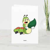 Caterpillar with Leaf Kaart (Achterkant)