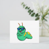 Caterpillar with Sunglasses Briefkaart (Staand voorkant)