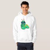 Caterpillar with Sunglasses Hoodie (Voorkant volledig)
