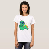 Caterpillar with Sunglasses T-shirt (Voorkant volledig)